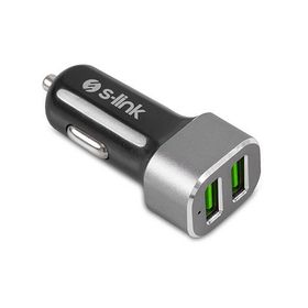 S-Link Swapp SW-AHC36M 2 USB 3.1A Metal Araç Şarj Cihazı