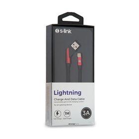 S-Link Swapp SW-C670 1 mt 3A iPhone Lightning Çapraz Uçlu Şarj Kablosu