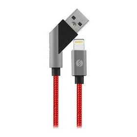 S-Link Swapp SW-C670 1M3A Kırmızı Gri iPhone Lightning Çapraz Uçlu Şarj Kablosu