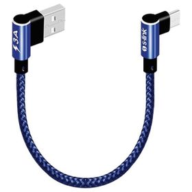 S-Link Swapp SW-C757 3A 15 cm Type-C Lacivert Kılıflı Metal L Kablo