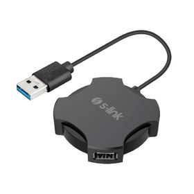 S-Link Swapp SW-U212 Siyah Usb 2.0 4 Port Hub Kablolu Çevirici Adaptör