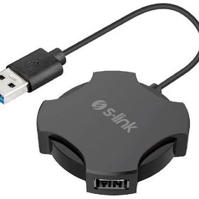 S-Link Swapp SW-U212 Siyah Usb 2.0 4 Port Hub Kablolu Çevirici Adaptör