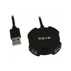 S-Link Swapp SW-U212 Siyah Usb 2.0 4 Port Hub Kablolu Çevirici Adaptör