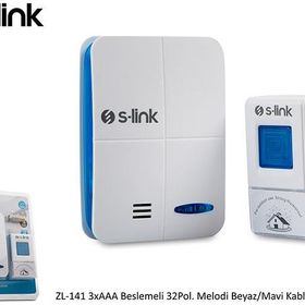 S-Link ZL-141 3XAA Beslemeli Kablosuz Kapı Zili