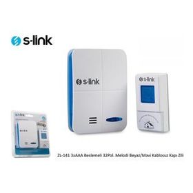 S-Link ZL-141 3XAA Beslemeli Kablosuz Kapı Zili