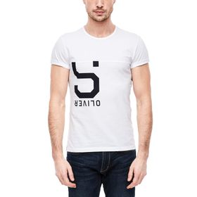 S.Oliver 0100 Erkek Beyaz T-Shirt