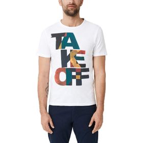S.Oliver 0100 Erkek Beyaz T-Shirt