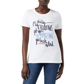 S.Oliver 01D2 Beyaz Placed Print Kadın T-shirt