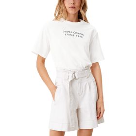 S.Oliver 2114265 Ekru Kadın T-Shirt
