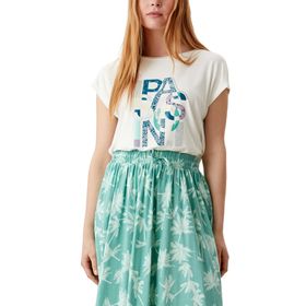 S.Oliver 2114792 Ekru Kadın T-Shirt