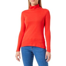 S.Oliver 3074 Balıkçı Yaka Uzun Kollu Turuncu Kadın T-shirt