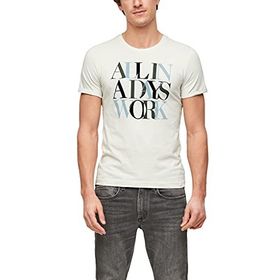 S.Oliver B08PC2SFBM Offwhite Erkek T-shirt