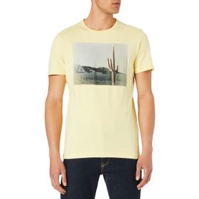 S.Oliver B08XY3TMH7 Light Yellow Erkek T-shirt
