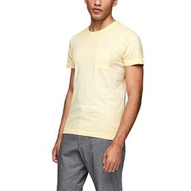 S.Oliver B08XY3TMH7 Light Yellow Erkek T-shirt