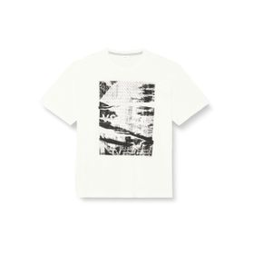 S.Oliver Beyaz Ön baskılı Erkek T-shirt