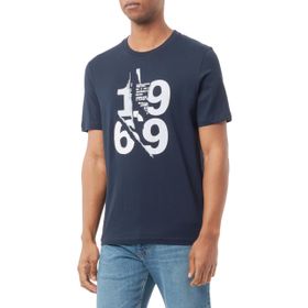 S.Oliver Ön baskılı Mavi Erkek T-shirt