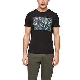 S.Oliver Siyah Baskılı Erkek T-shirt