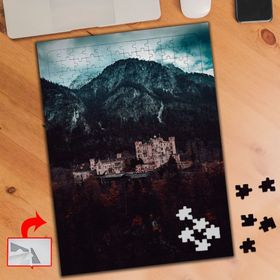 S109 Dağdaki Şatolar Doğa 240 Parça Puzzle Yapboz Tablo