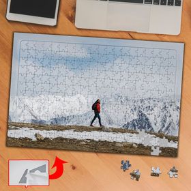 S173 Dağda Yürüyüş Yapan İnsan 240 Parça Puzzle Yapboz Tablo
