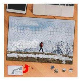 S173 Dağda Yürüyüş Yapan İnsan 240 Parça Puzzle Yapboz Tablo