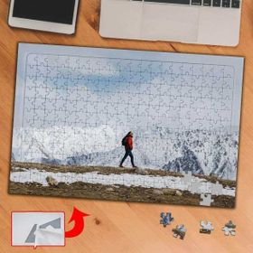 S173 Dağda Yürüyüş Yapan İnsan 240 Parça Puzzle Yapboz Tablo
