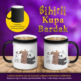S176 Minik Panda ve Arkadaşları Sihirli Kupa Bardak