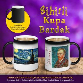 S18-000 Van Gogh Vincent Yazılı Sihirli Fincan Kupa Bardak