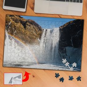 S229 Gökkuşağı Ve Şelale Manzara 240 Parça Puzzle Yapboz Tablo