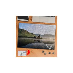 S246 Gölün Ucundaki Ahşap Ev 240 Parça Puzzle Yapboz Tablo