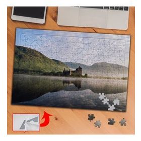 S246 Gölün Ucundaki Ahşap Ev 240 Parça Puzzle Yapboz Tablo
