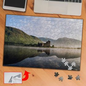 S246 Gölün Ucundaki Ahşap Ev 240 Parça Puzzle Yapboz Tablo