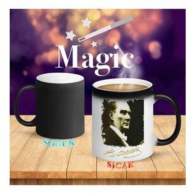 S3 Sivil Mustafa Kemal Atatürk Retro Sihirli Kupa Bardak