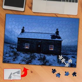 S364 Karlı Vadide Taş Ev 240 Parça Puzzle Yapboz Tablo