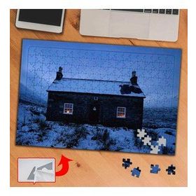 S364 Karlı Vadide Taş Ev 240 Parça Puzzle Yapboz Tablo