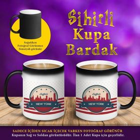 S45 New York Şehir Buffalo Tasarım Sihirli Hediyelik Kupa Bardak