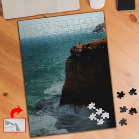 S454 Uçurum Kenarı Şiddetli Deniz 240 Parça Puzzle Yapboz Tablo