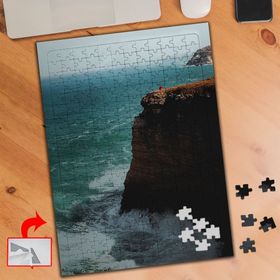 S454 Uçurum Kenarı Şiddetli Deniz 240 Parça Puzzle Yapboz Tablo