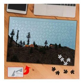 S456 Dağın Tepesindeki Taş Evler 240 Parça Puzzle Yapboz Tablo