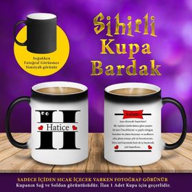 S457 Hatice İsmi ve Anlamı Tasarım Sihirli Kupa Bardak