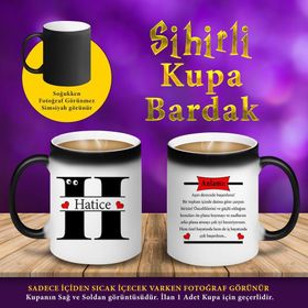 S457 Hatice İsmi ve Anlamı Tasarım Sihirli Kupa Bardak