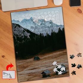 S457 Vadideki Ahşap Evler Doğa 240 Parça Puzzle Yapboz Tablo
