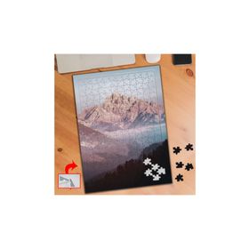 S460 Pembe Işık Yansımalı Dağ 240 Parça Puzzle Yapboz Tablo