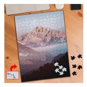 S460 Pembe Işık Yansımalı Dağ 240 Parça Puzzle Yapboz Tablo