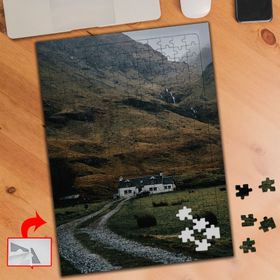 S462 Dağ Kenarında Evler Doğa 240 Parça Puzzle Yapboz Tablo