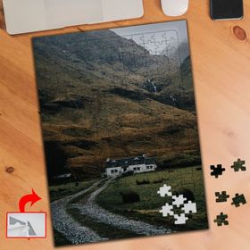 S462 Dağ Kenarında Evler Doğa 240 Parça Puzzle Yapboz Tablo
