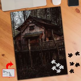 S469 Ormandaki Ahşap Katlı Ev 240 Parça Puzzle Yapboz Tablo