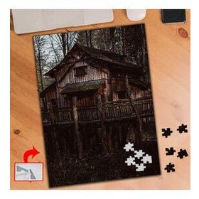 S469 Ormandaki Ahşap Katlı Ev 240 Parça Puzzle Yapboz Tablo