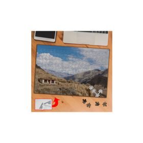 S470 Dağ Tepesinde Taş Ev 240 Parça Puzzle Yapboz Tablo