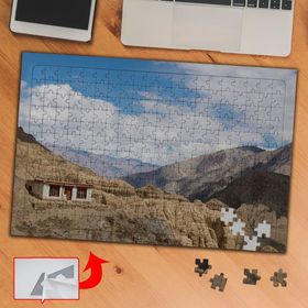 S470 Dağ Tepesinde Taş Ev 240 Parça Puzzle Yapboz Tablo