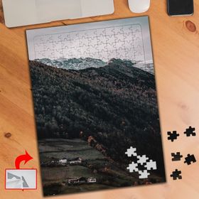 S584 Dağdaki Kasaba Manzara 240 Parça Puzzle Yapboz Tablo